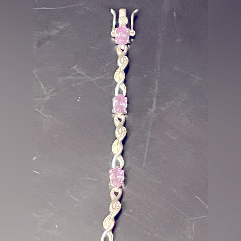 Real Amethyst Sterling Silver bracelet